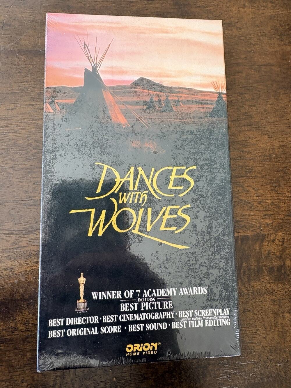 Dances with Wolves VHS, NEW Sealed, NTSC Drama Western PG-13 Costner Greene